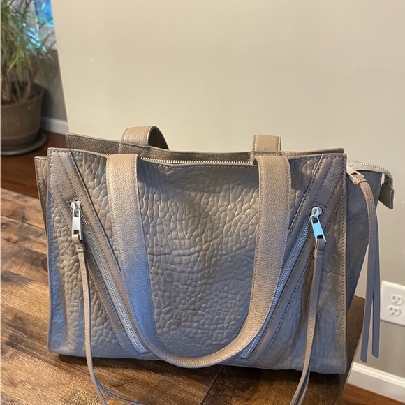 NWT Vince Camuto Gray Leather Tote Bag - Picture 1 of 6